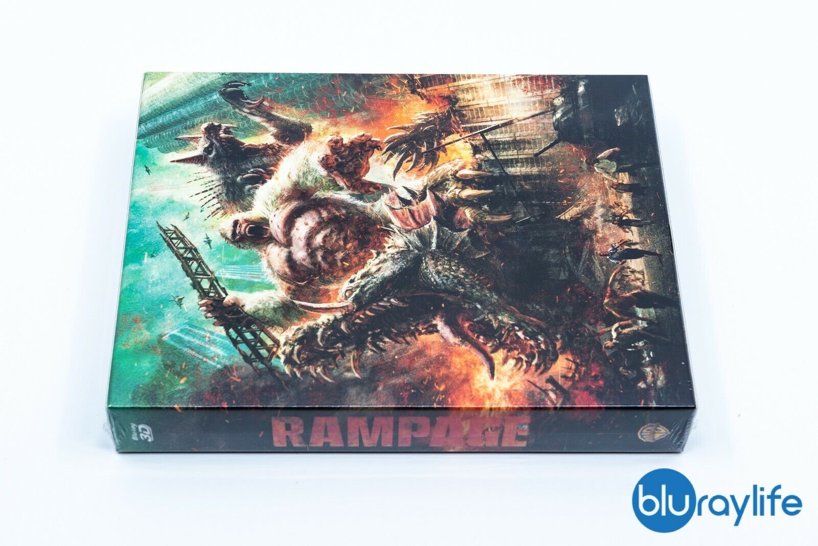 Édition Steelbook Steelbook lenticulaire HDzeta argentée pour le Blu-ray Rampage 3D+2D