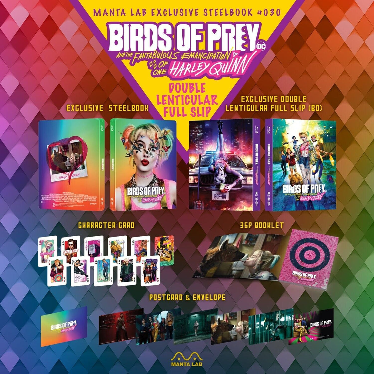One Click Box Birds Of Prey 4K Steelbook Manta Lab Exclusive ME#30 One Click Box Set