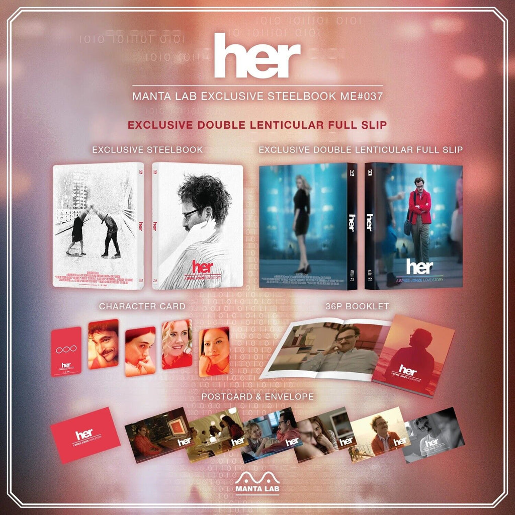 HER Blu-ray Steelbook Manta Lab Exclusive ME#37 Double Lenticulaire Full Slip