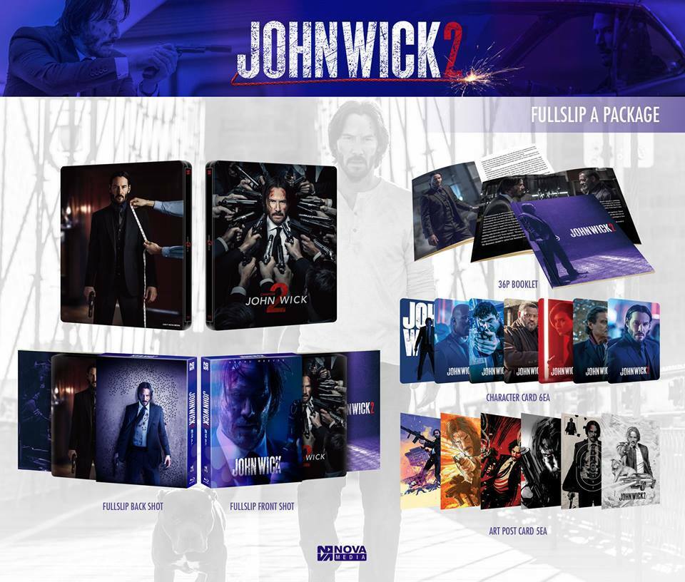John Wick: Chapter 2 Blu-ray Steelbook Novamedia Exclusive #13 One Click Box Set