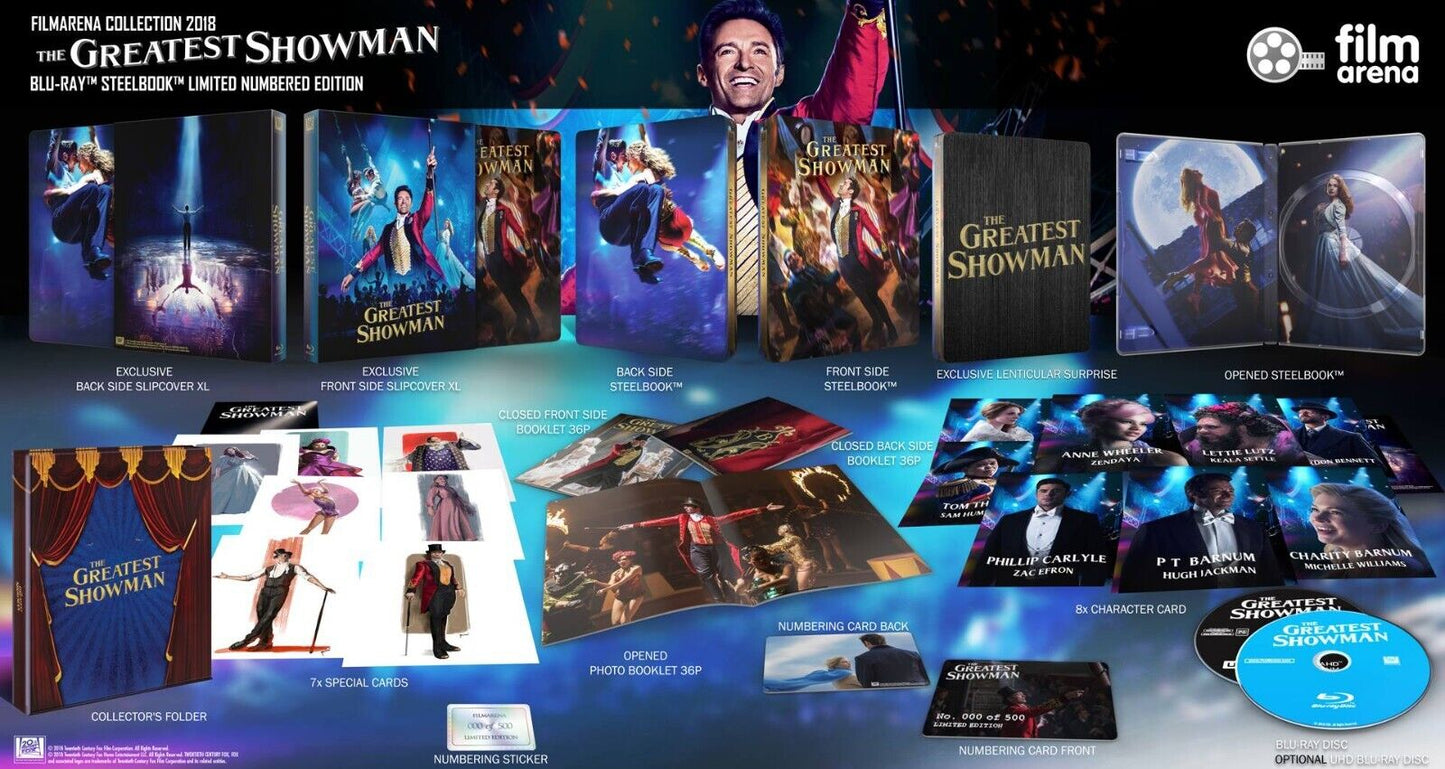 The Greatest Showman Blu-ray Steelbook Filmarena Collection #97 XL Full Slip