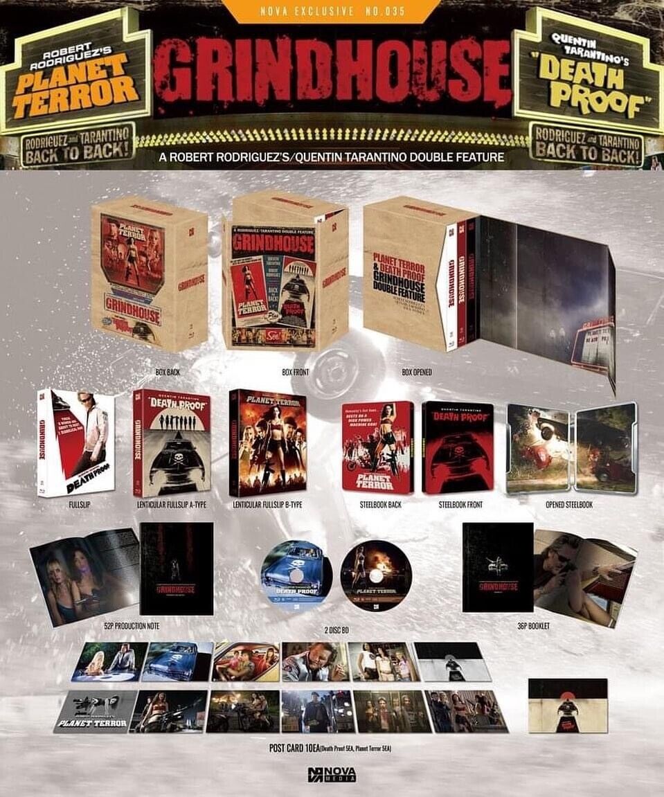 Coffret SteelBook Blu-ray Grindhouse exclusif Novamedia n° 35, disponible en un clic 