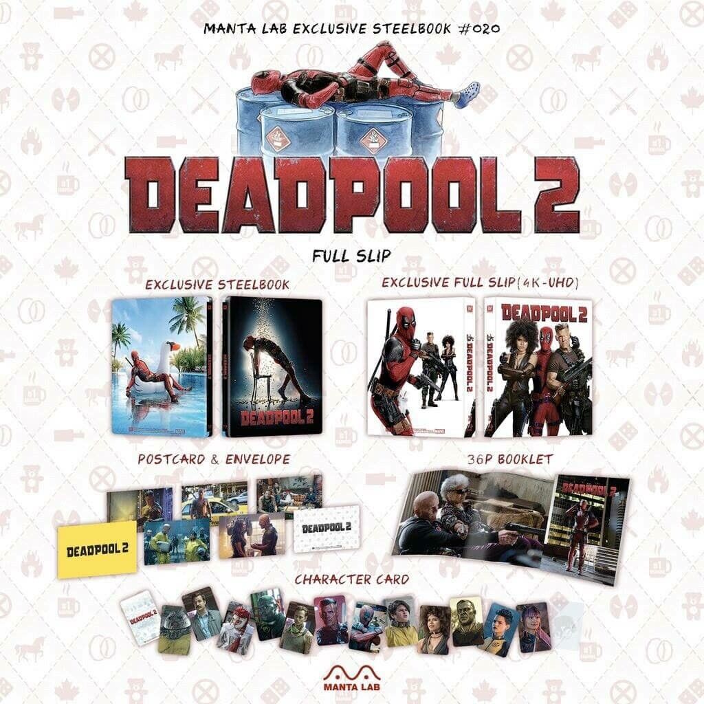 Deadpool 2 Blu-ray SteelBook Manta Lab Exclusive ME#20 One Click Box Set