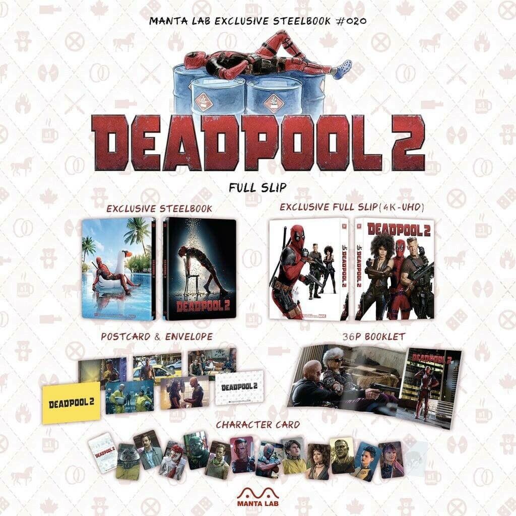 Coffret SteelBook Blu-ray Deadpool 2 Manta Lab Exclusive ME#20 (Vente en un clic)