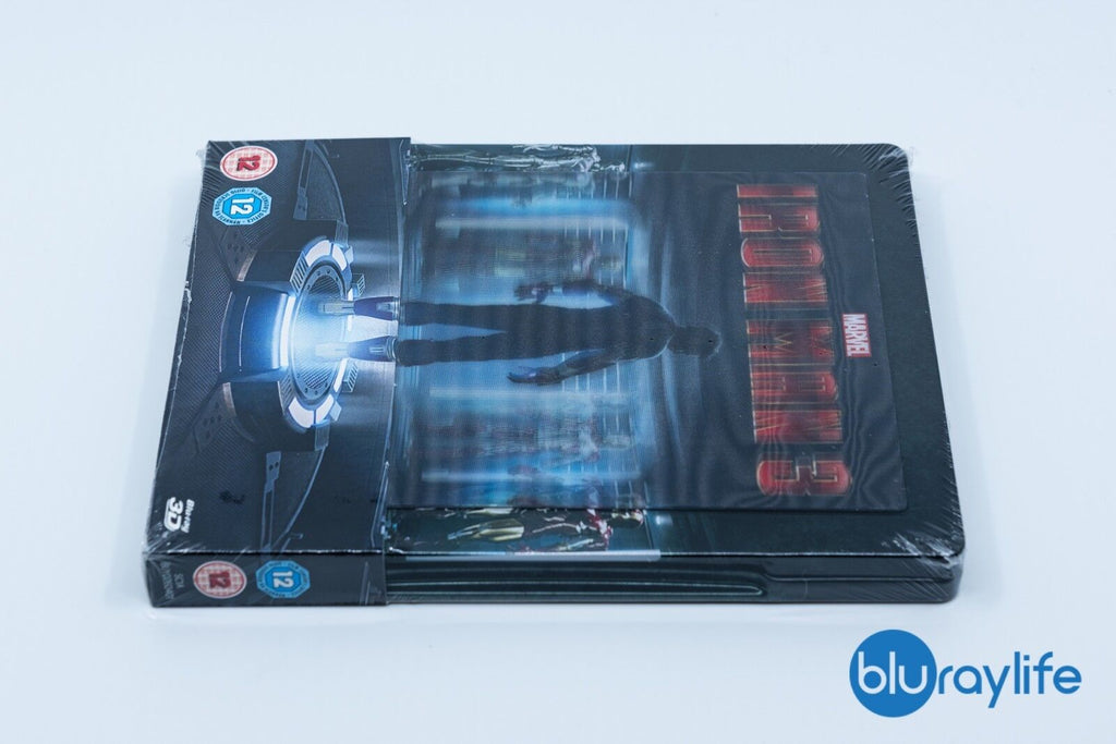 Iron Man 3 3D + Blu-ray Steelbook Édition Lenticulaire Exclusivité Zavvi
