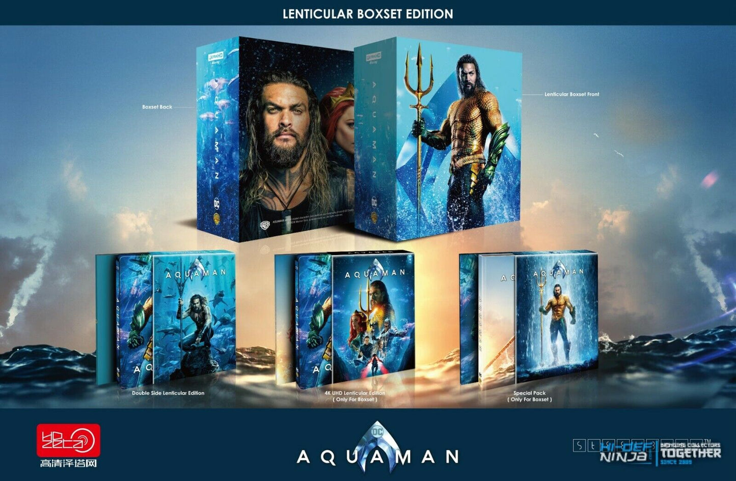 Aquaman 4K+3D+2D Blu-ray Steelbook HDZeta Exclusive One Click Box Set
