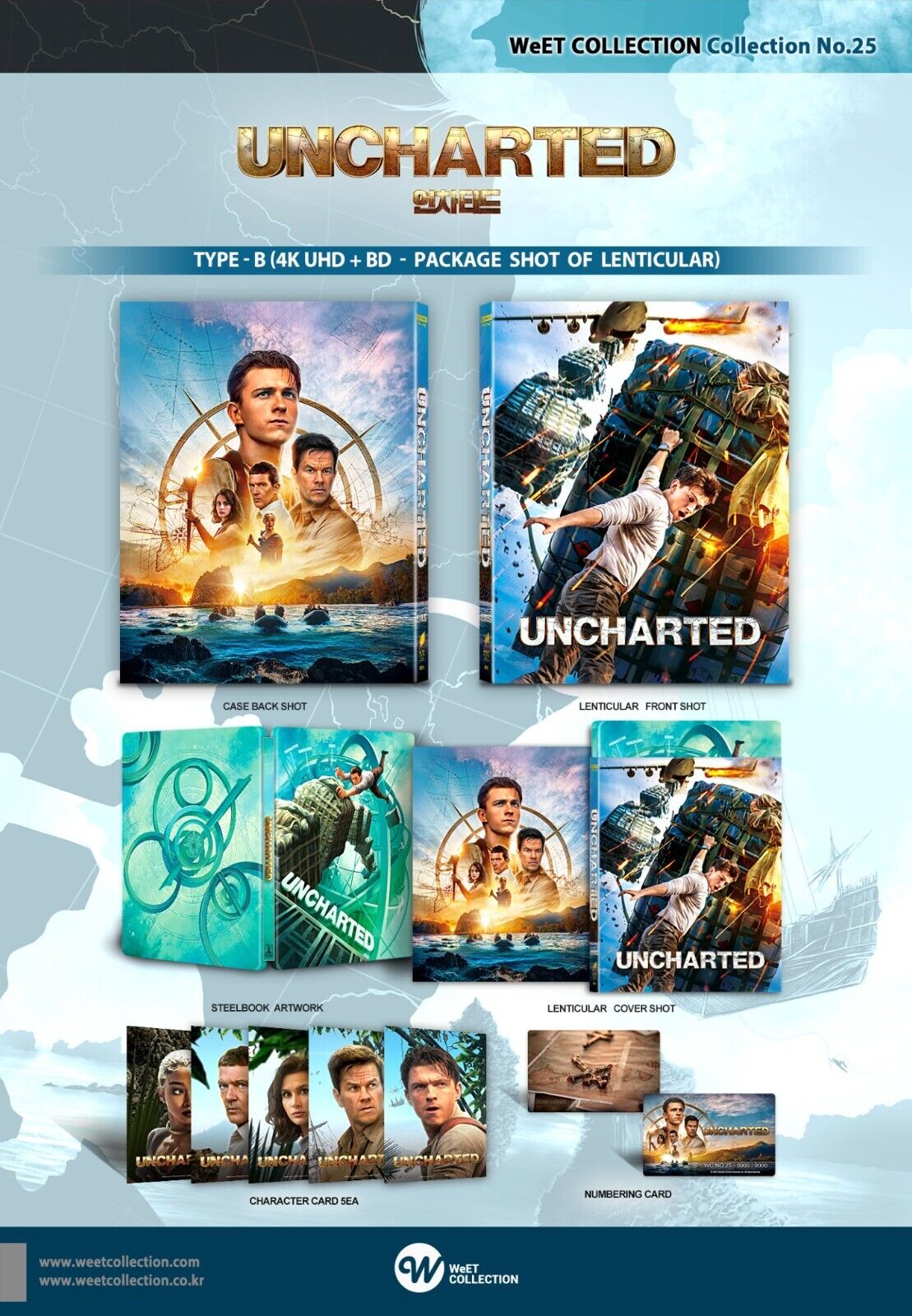 Blu-ray 4K Uncharted Steelbook Collection WeET n° 25, sous pochette lenticulaire