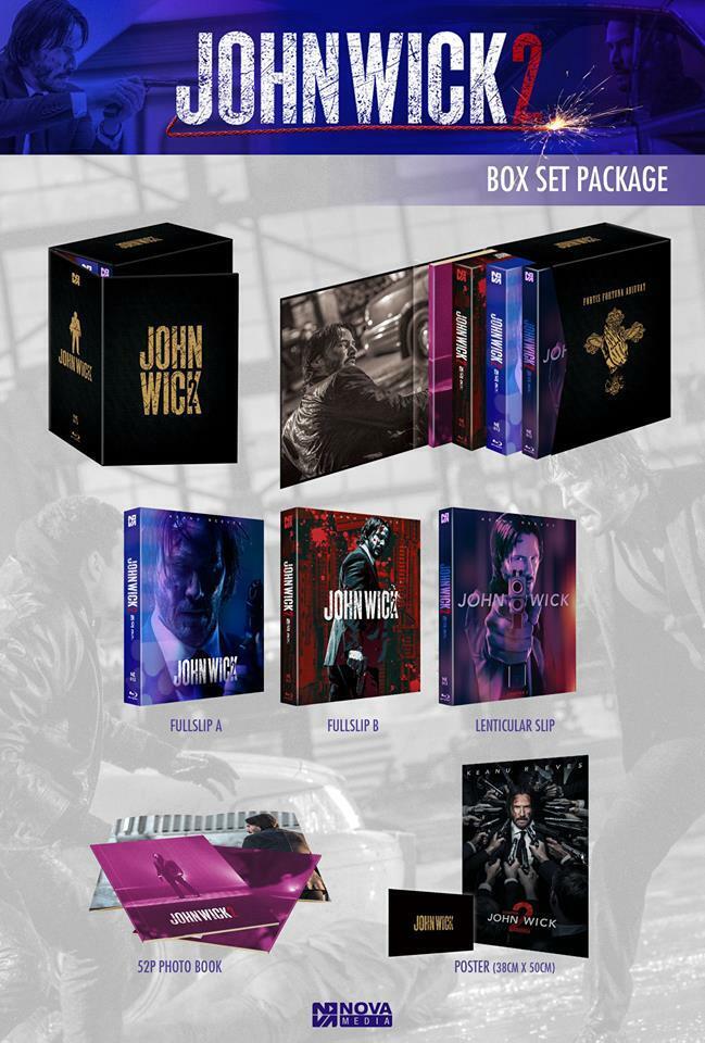 John Wick: Chapter 2 Blu-ray Steelbook Novamedia Exclusive #13 One Click Box Set