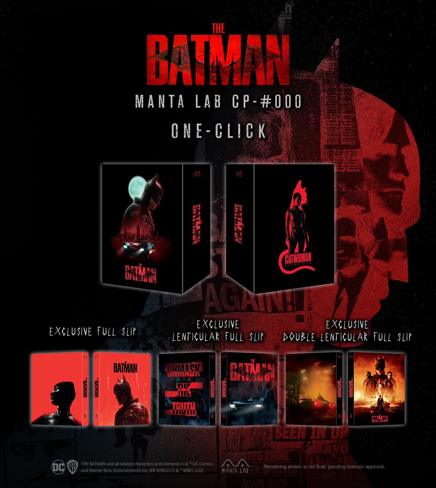 The Batman (Discless) Steelbook Manta Lab Exclusive MCP#-000 HDN GB Pre-Order One Click