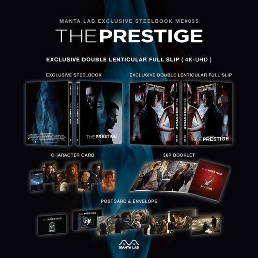 Prestige 4K Blu-ray Steelbook Manta Lab Exclusive ME#35 Double Lenticular Full Slip