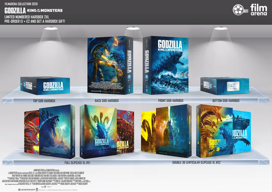 Godzilla: King Of The Monsters 4K+3D+2D Blu-ray Steelbook Set Filmarena Collection #146 Hard Box Set