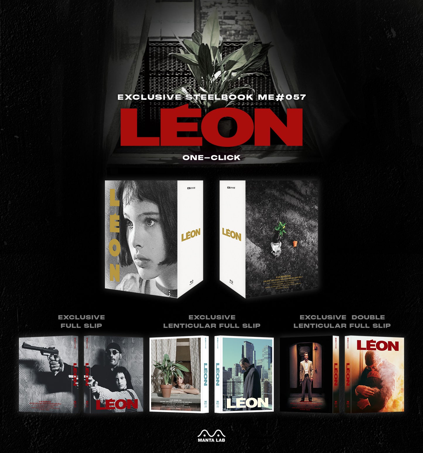 Leon 4K Blu-ray Steelbook Manta Lab Exclusive ME#57 HDN GB Pre-Order One Click