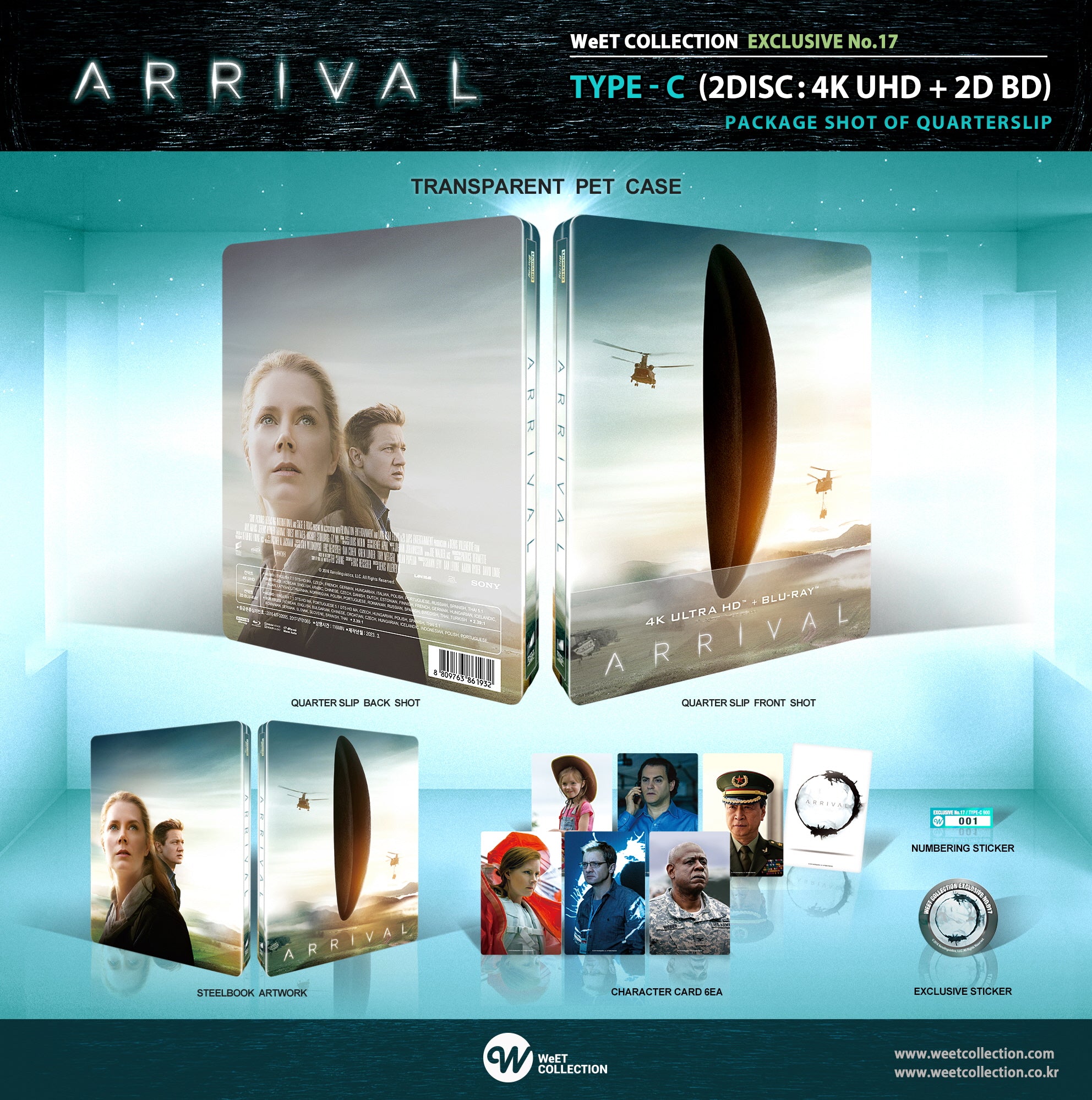 Arrivée 4K Blu-ray Steelbook Collection WeET Exclusive #17 HDN GB Précommande 1/4 Quarter Slip C